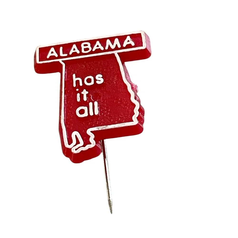 Unbranded Alabama Has It All Pin Set Unisex OS Red White Vintage State‎ Souvenir